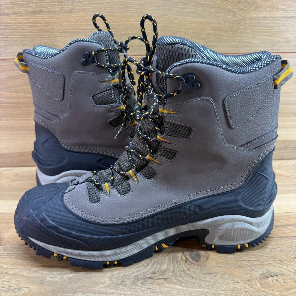 Columbia Bugaboot III Arctic Omni Heat Mens Boot 12 Gray Black Snow Waterproof